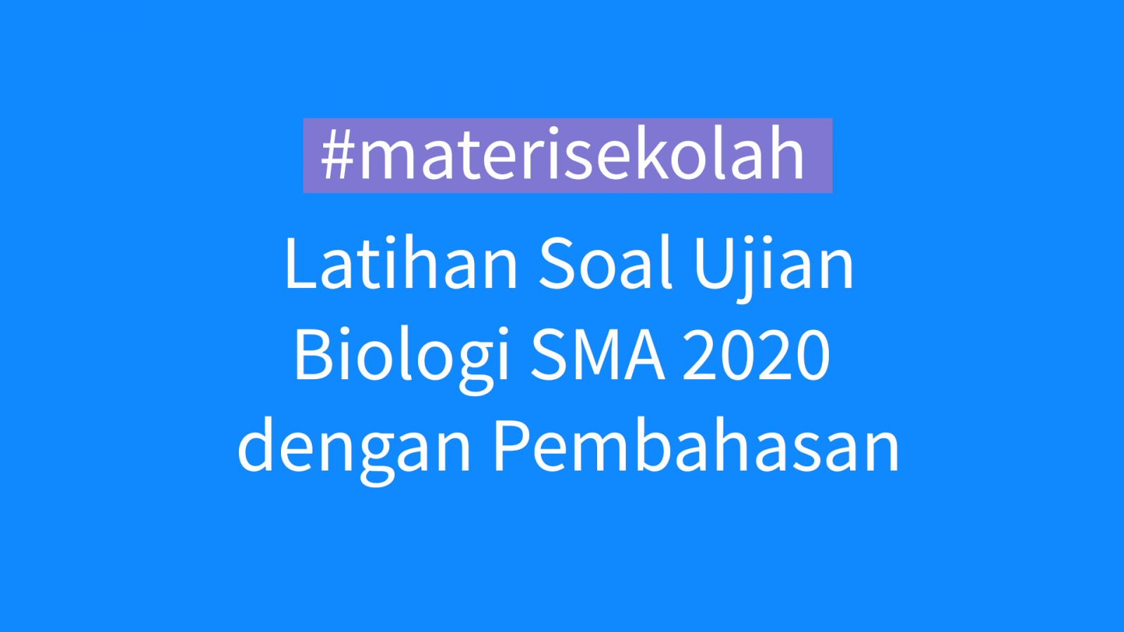 Soal Hots Biologi Kls 10