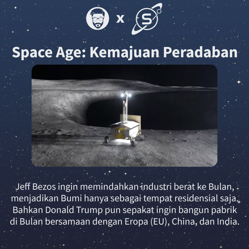 pertambangan di bulan space age manusia astronot astronomi