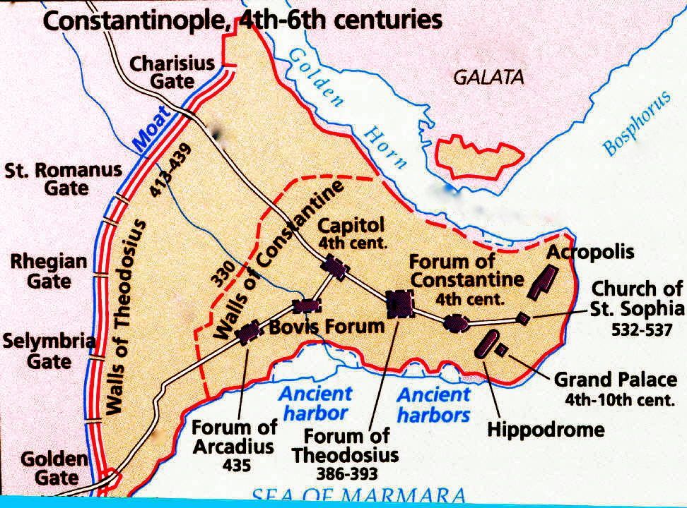 map peta konstantinopel masa jaya islam